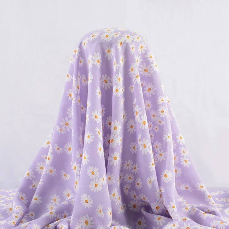 Быстрая доставка, модный текстиль, 100% искусственный шелк, Тканое смешное Платье с принтом подсолнуха, гавайская ткань для женщин