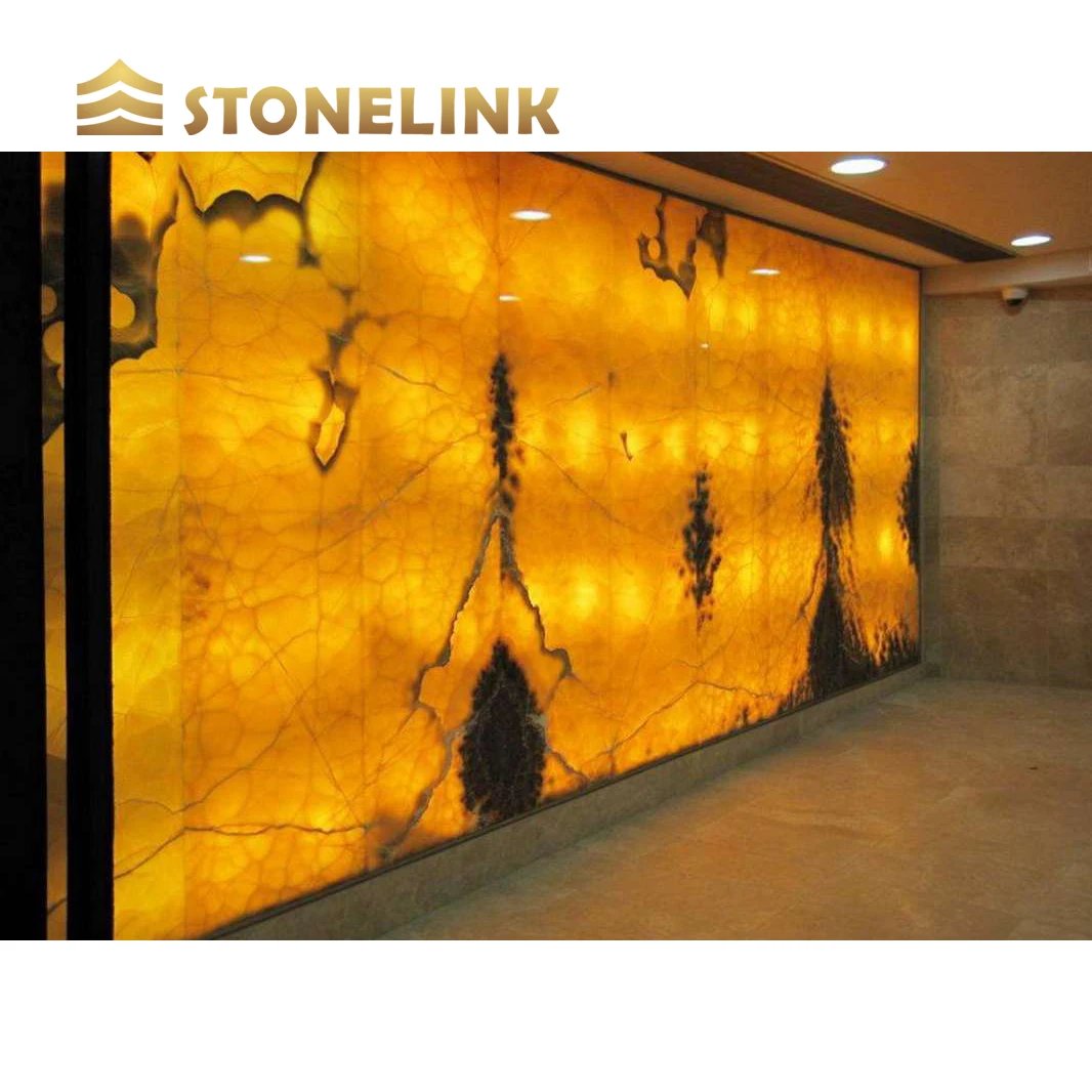 Translucent Stone Backlit Onyx for Interior Wall Panel Sheets Decoration Faux Alabaster