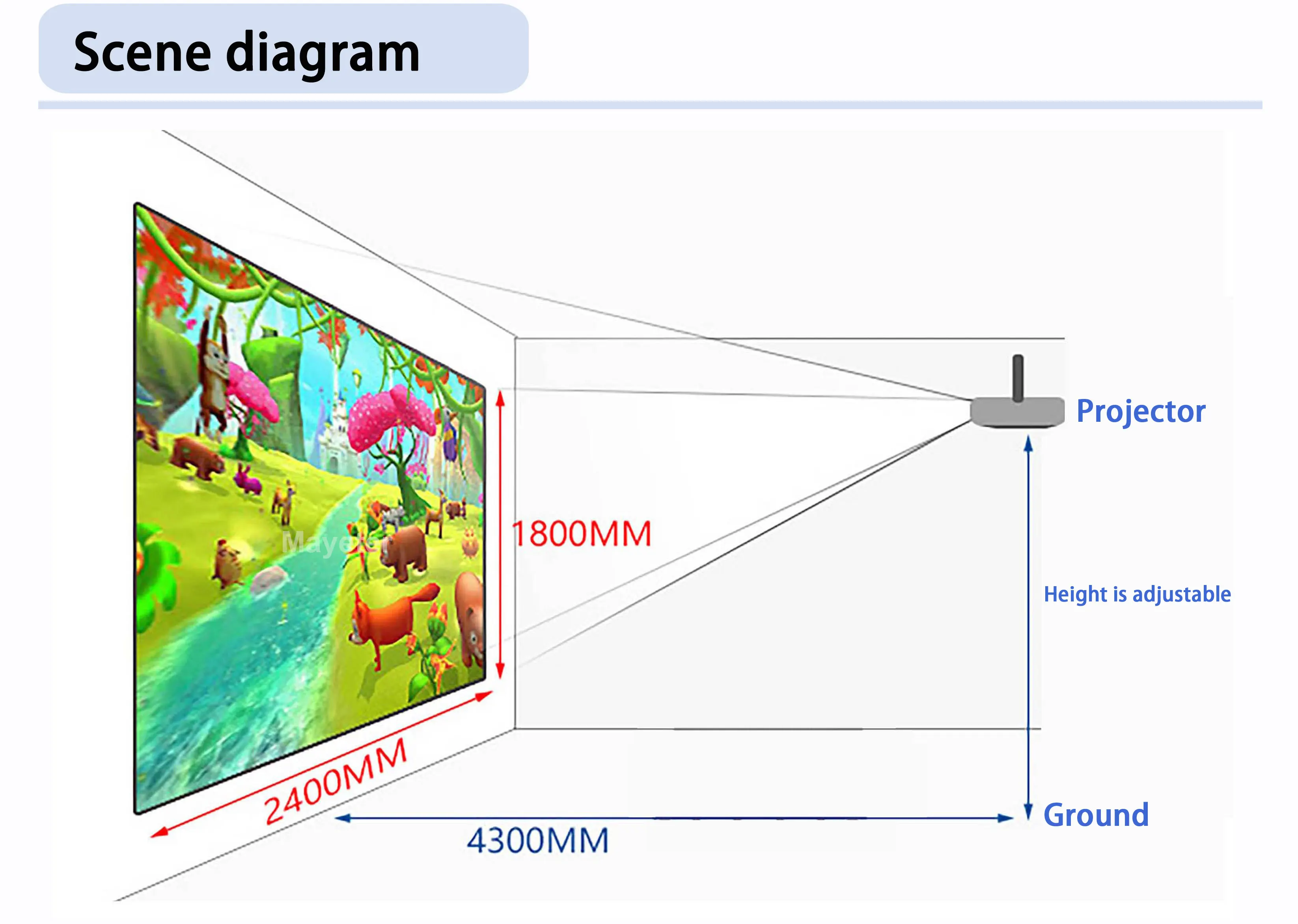 3d Interactive Touch Projector Game Screen Immersive Projector