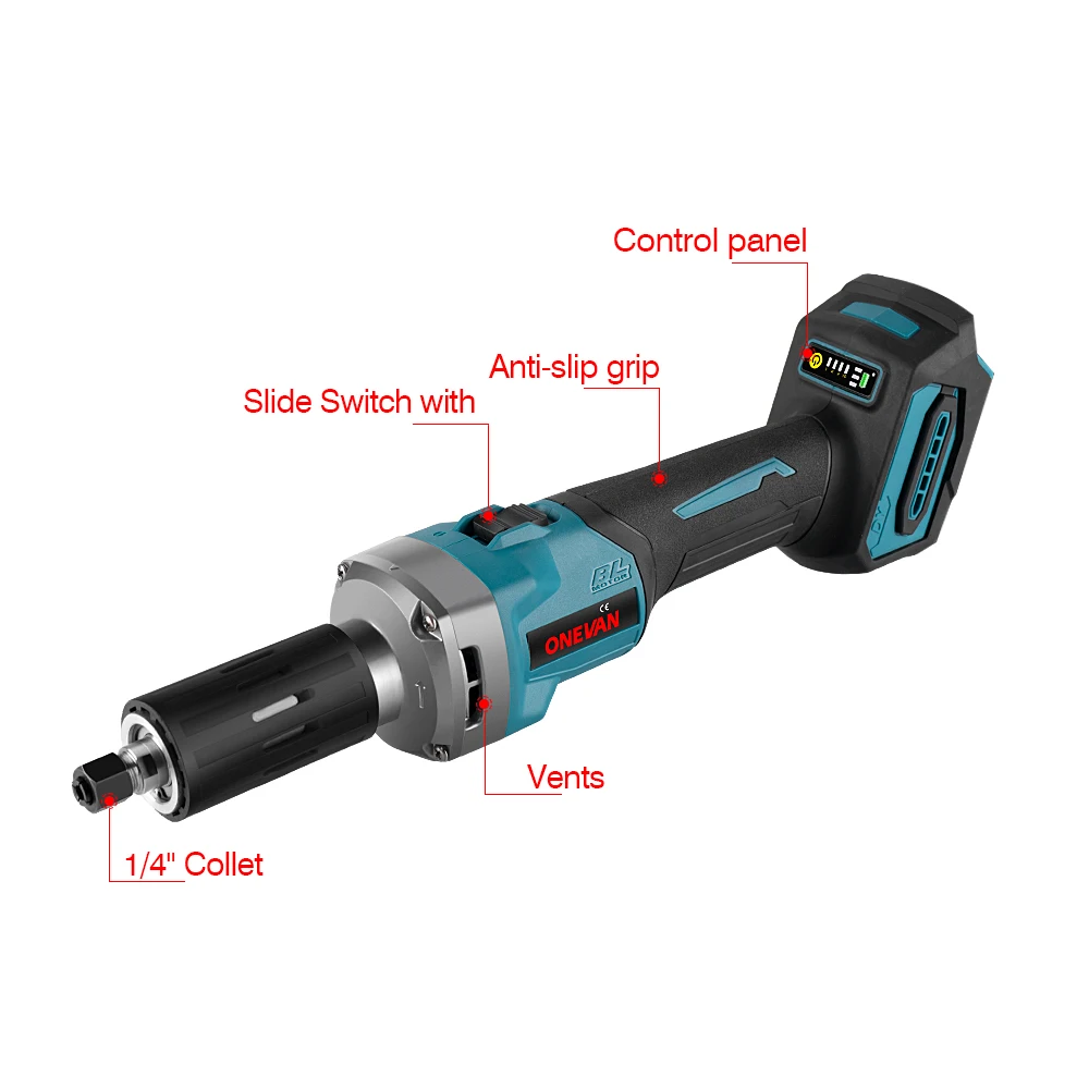 20V Brushless Electric Die Grinder Cordless Variable Speed Rotary Tools