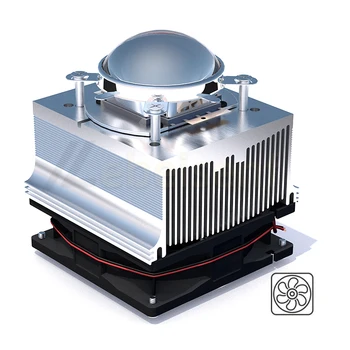 thumbnail image 2 of 100W LED Aluminium Heat Sink Cooling Fan + 120° 44mm Lens + Reflector Bracket 2 of 3