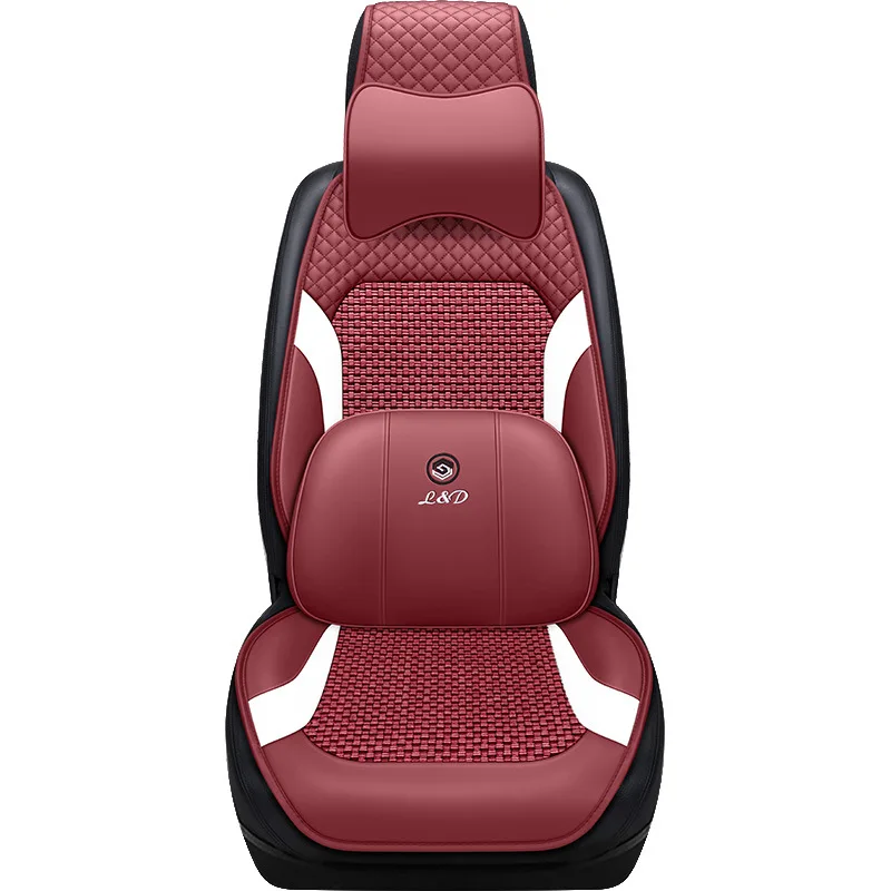 Аксессуары для салона автомобиля 2022 роскошные кожаные универсальные чехлы автомобильных сидений mercedes benz bmw audi tesla toyota honda kia