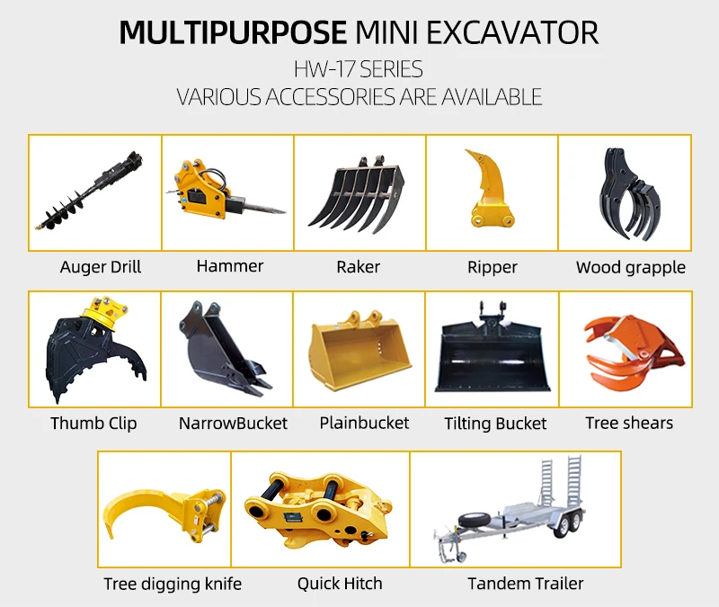  HW-17 Mini Excavators factory