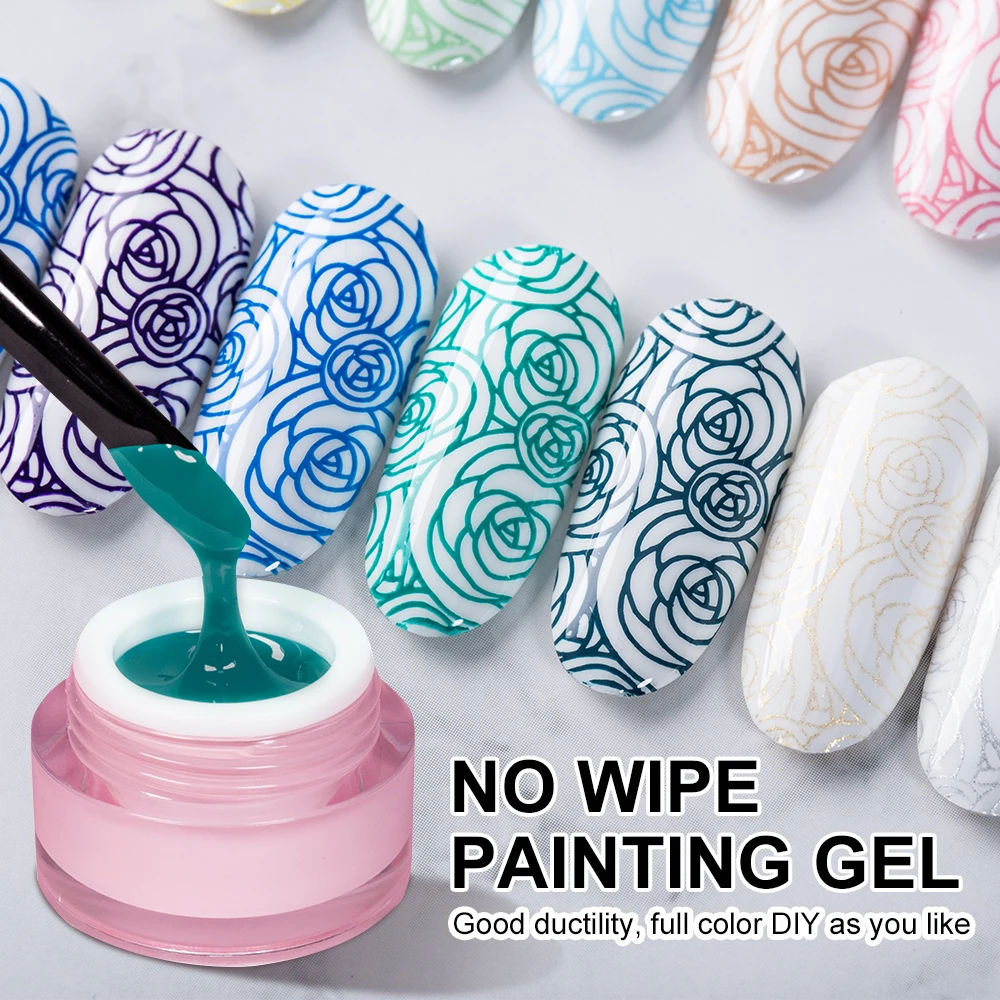 Новинка 2023 высокое качество дизайн «сделай сам» цветной гель для рисования без протирания удаляемый замачиванием Светодиодный УФ-гель в наличии