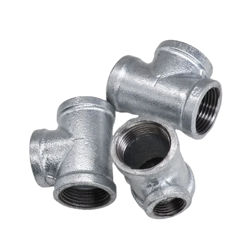 3/4 Inch Galvanized Malleable Iron Pipe Tee - 3-Way Fitting NPT - Jinan GMTE0034