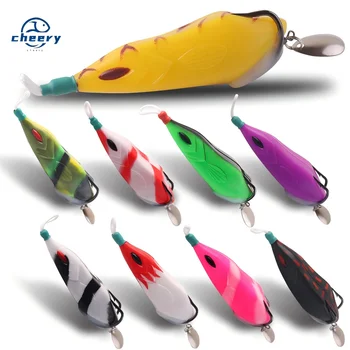 CHEERY Flying Fish Lei Frog 15g Silicone Live Bait Double Hook Blood Groove Long Casting Fishing Lure Set – Soft Lure – view 2