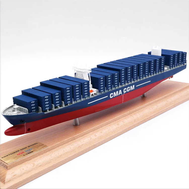 【A】CMA CGM 17000TEU  Container Shipping Model  Customizable Miniature Model Cargo Ship Logistics Present Ocean Handmade Ship Model