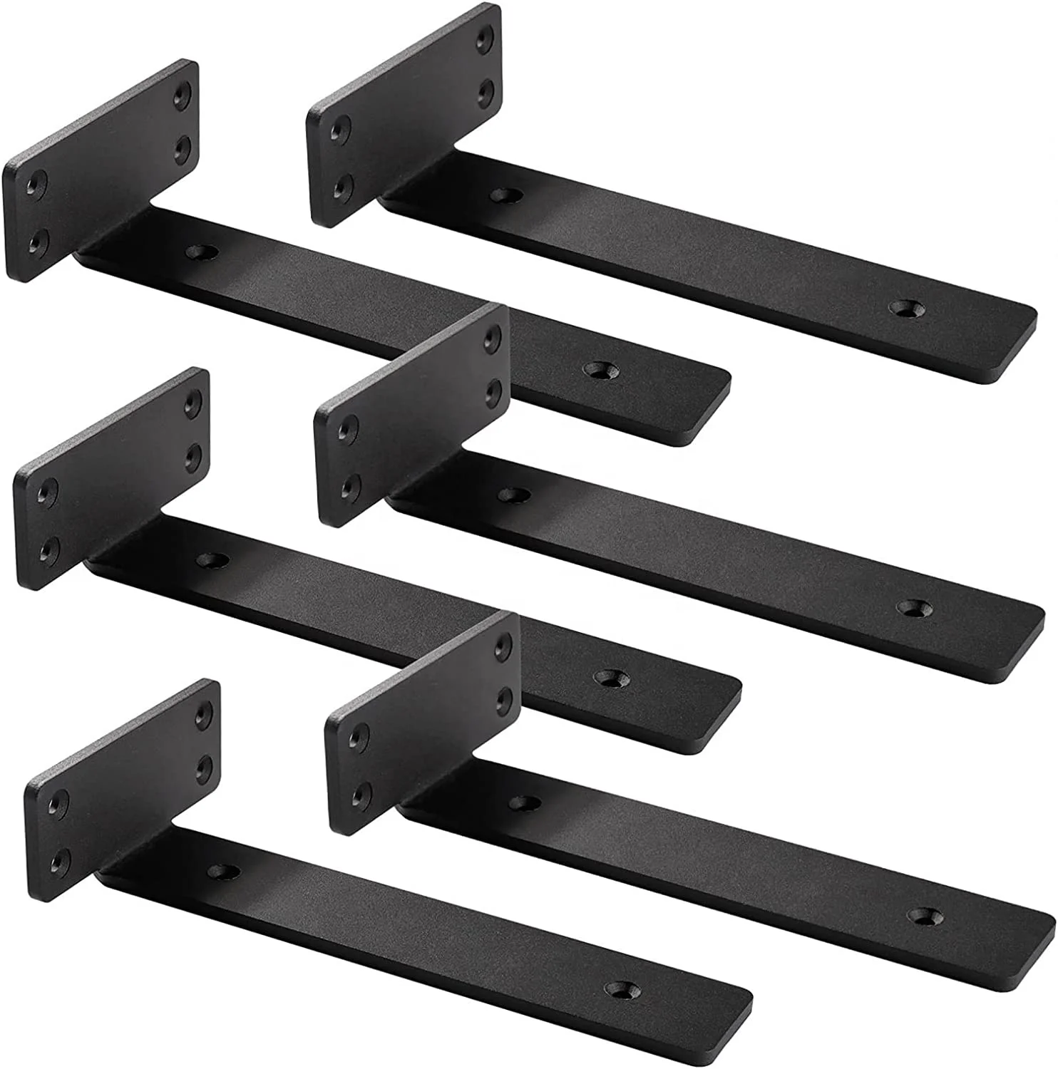 Floating Shelf Brackets Heavy Duty Shelf Bracket Industrial Black Metal