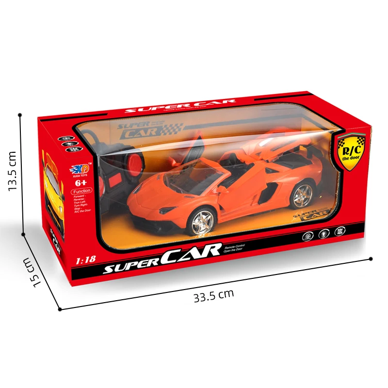 1/18 Electric Open Door Battery Radio Remote Control Toy Roadster Rc Sports  Car