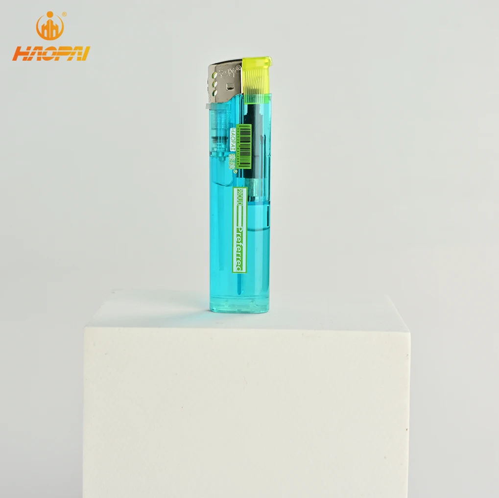 Five Assorted Color Transparent Custom Logo Print Lighter Cigarettes