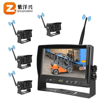ZYX OEM Wireless Car Backup Camera 7 Inch Monitor Kit Waterproof Night Vision Rear Side View Rv Truck Pickup Van Camper