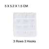 3 rangées 3 crochets-blanc