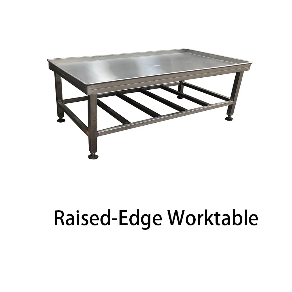 Customizable stainless steel food-grade workbenches for slaughterhouses, laboratories and food processing plants