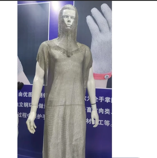 Stainless Steel  Chainmail Apron  Customized Diameter Ring Mesh Curtain Woven by Different Size Diameter Metal Wire