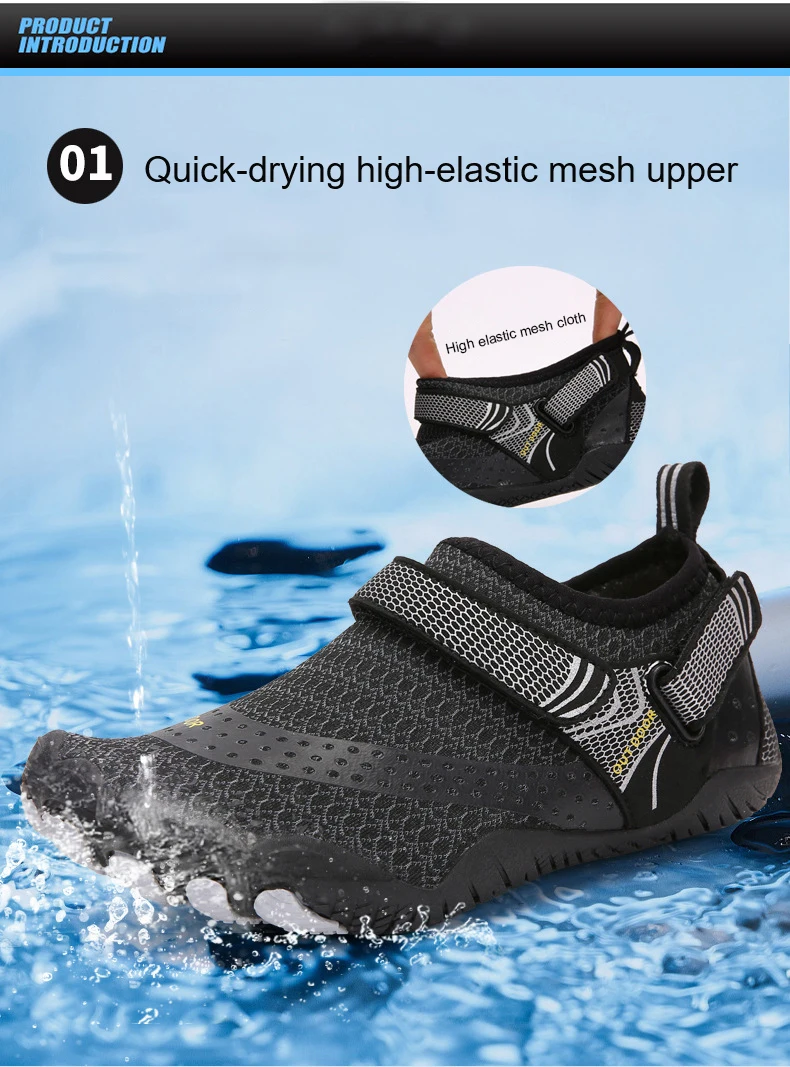 Children Anti Slip 5 Fingers Wading Shoes Beach Aqua Shoes Quick Dry Barefoot Upstream Surfing Slippers Hiking Water Shoes Kids