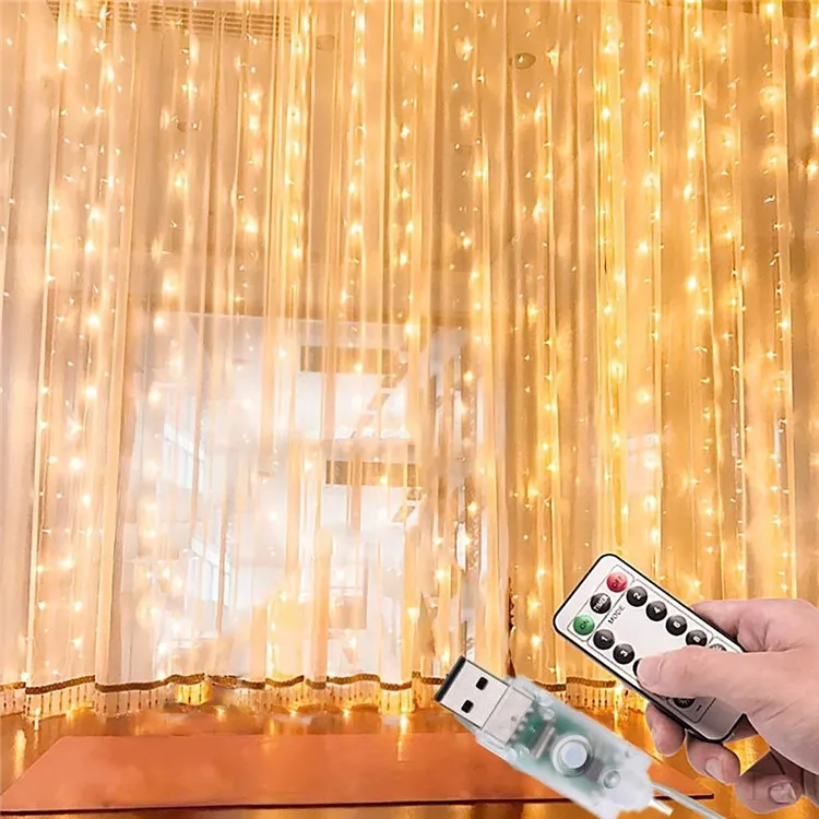 BLOOMWIN Weihnachts-Fensterlichter, 3 M Weihnachtsstern-Vorhang