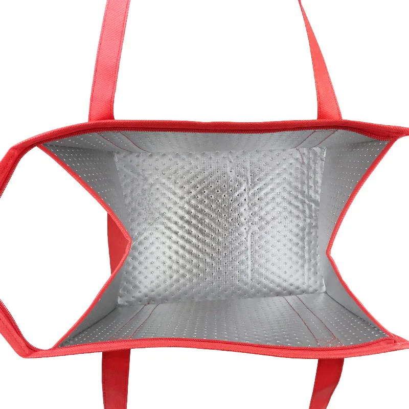 High Quality Custom Large Insulated Non Woven Tote Grocery Shopping Bag Cooler Bag