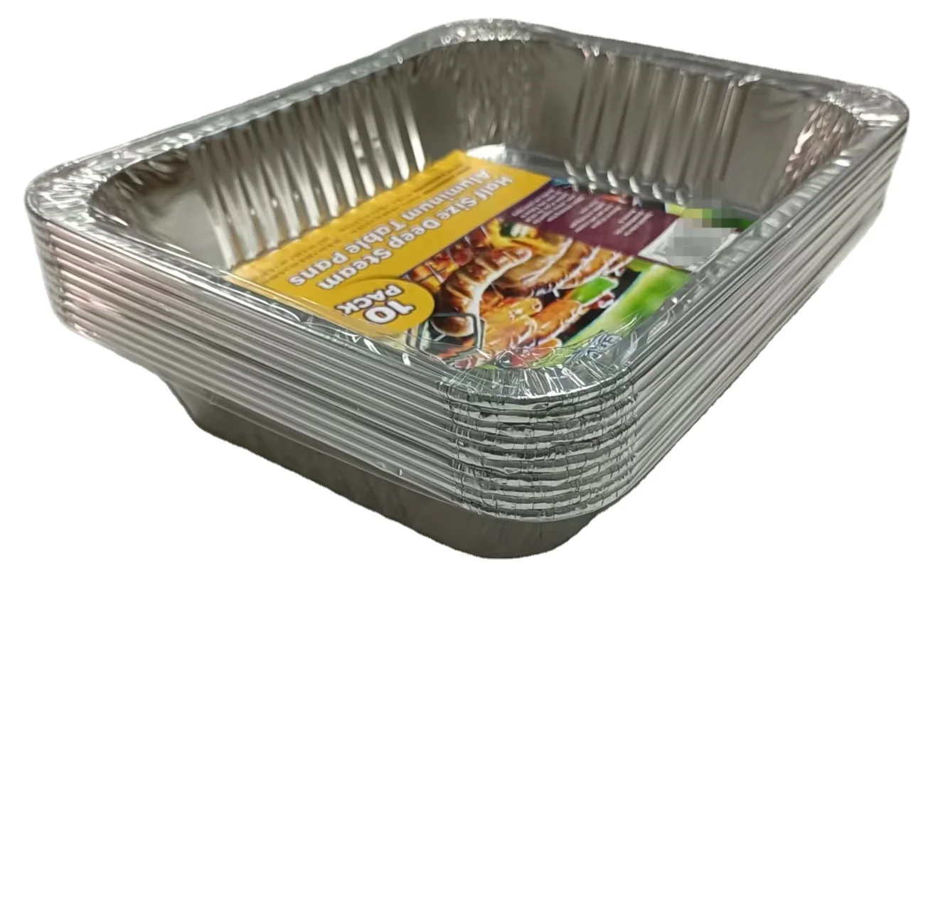 Aluminum Pans Trays With Aluminum Lids 10 Pack 3 Liter - 9x13 Inch Half  Size Disposable Baking Containers - Recyclable Pans for Storing Serving 