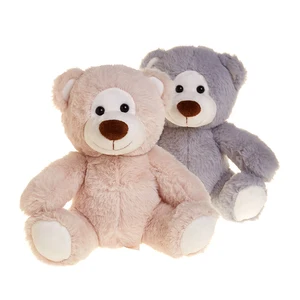 China OEM Supplies Teddy Bear Stuffed Animal in Gray Plush with PP Cotton Filling