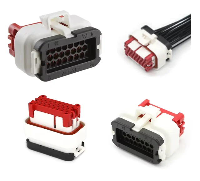 770680-2 Automotive 23Pin White Female Plug Terminal Waterproof Copper New Energy Vehicle Controller Wire-to-Wire Connector