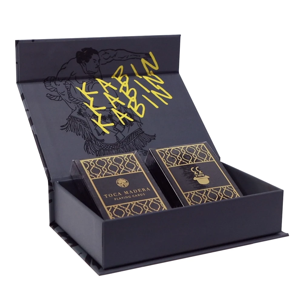 Custom Luxury Paper Gift Box Rigid Hard Cardboard Packaging Book Style Magnet Closure Gift Box