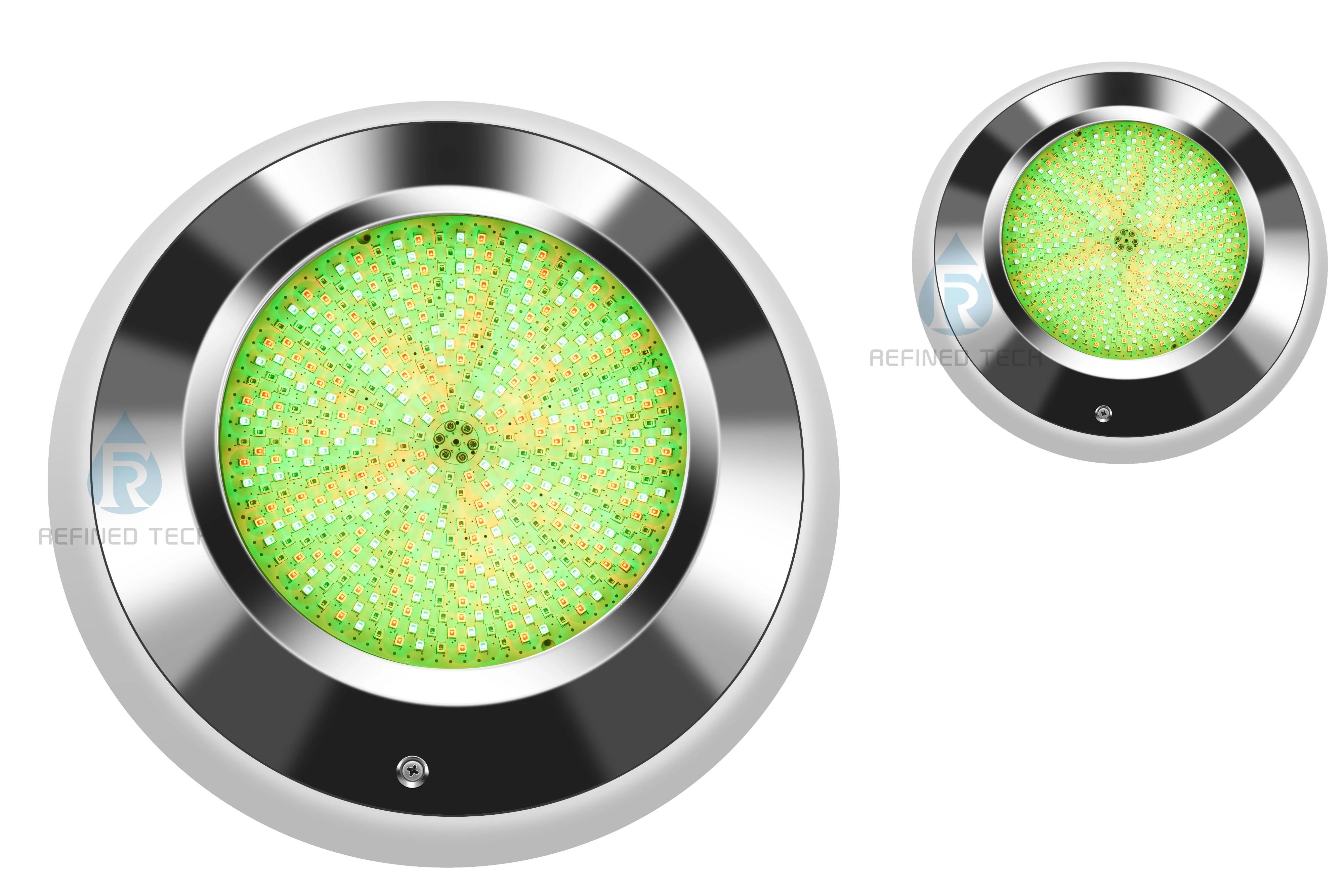 Refined WiFi Control 316L Stainless Steel IP68 Surface Mounted Underwater Lights 18W 24W 35W RGBW LED Swimming Pool Light