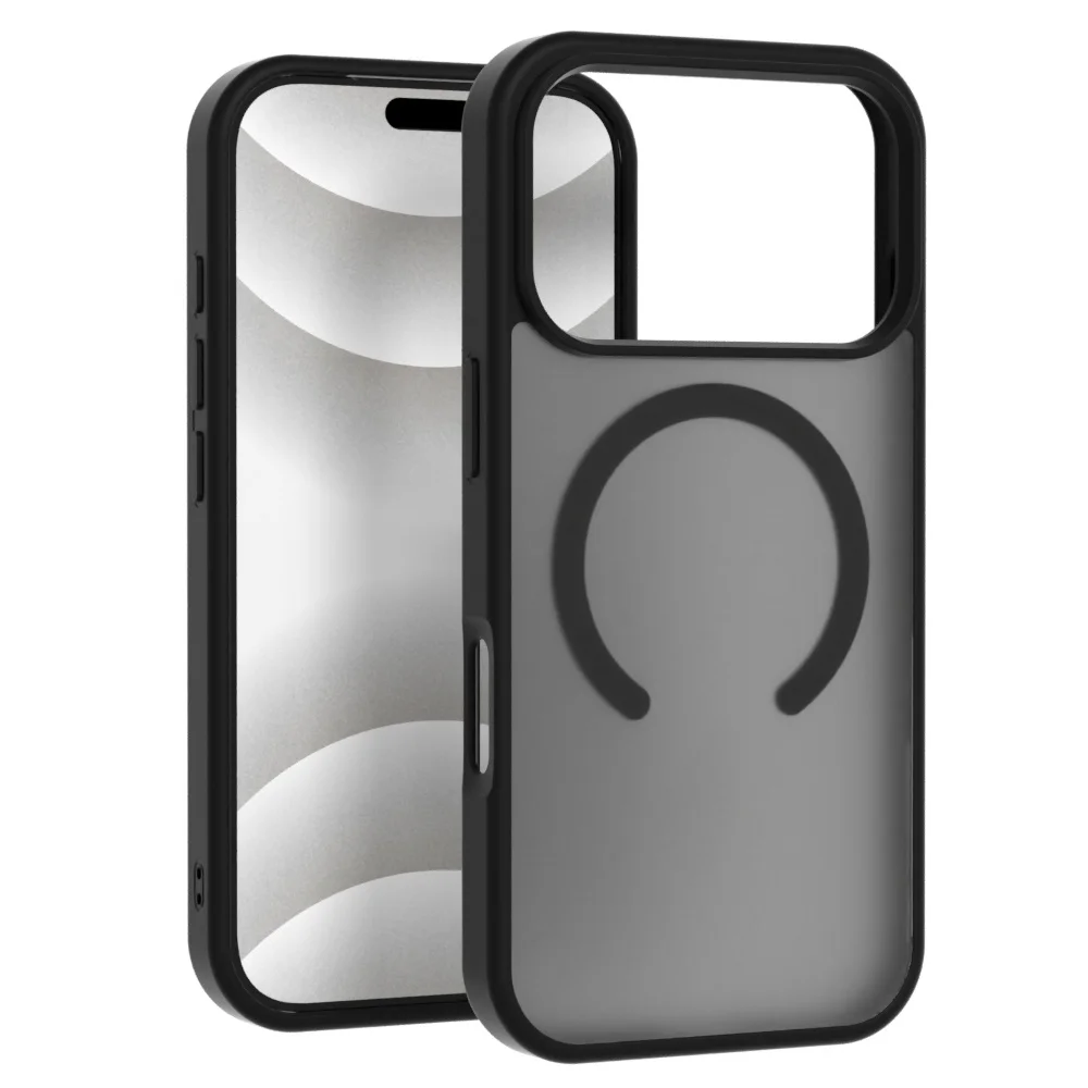 Étui transparent et doux pour la peau Laudtec pour iPhone 17 Pro Max : PC+TPU, objectif magnétique détachable et conception résistante aux taches