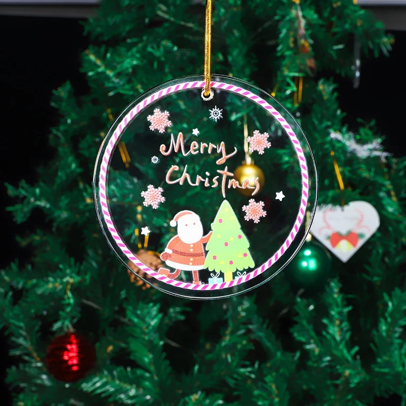 Xmas Tree Decoration Crystal Pendants Shinning Crystals personalized Glass Pendant supplier