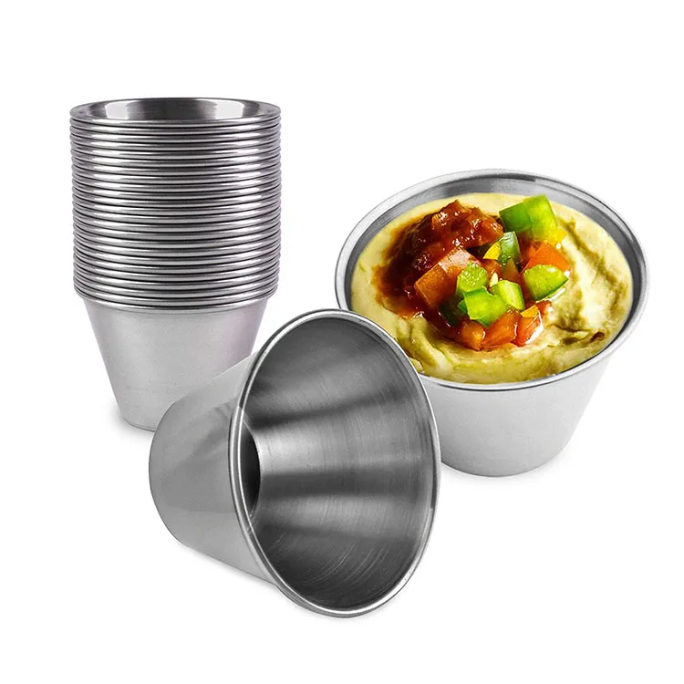 2.5oz Round 18/8 Stainless Steel Sauce Cup Dipping Sauce Condiment Cup Sauce Bowl - Buy Stainless Steel Condiment Cup,Stainless Steel Sauce Cup ...
