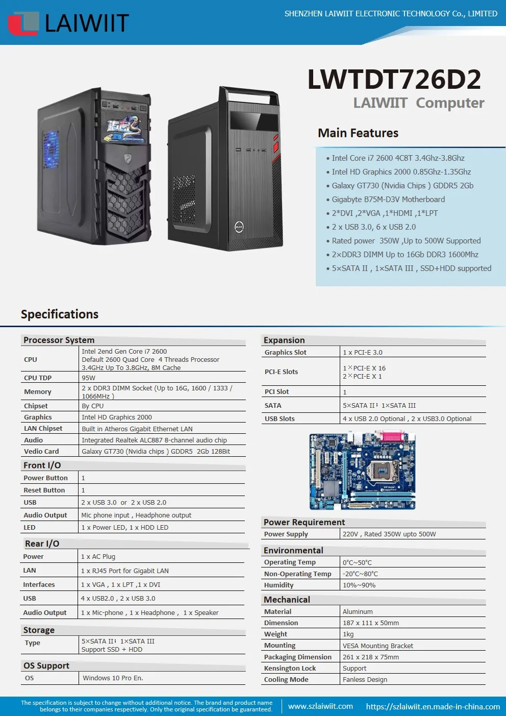 LAIWIIT Assemblyed desktop computer i3 i5 i7  gaming computer for gamer ,drawing teaching