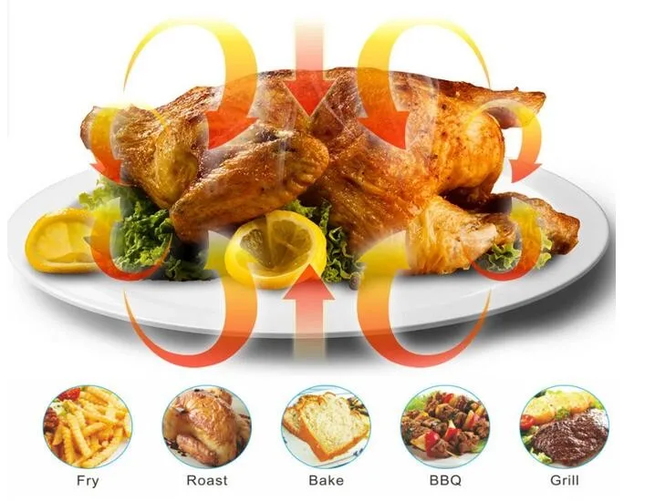 12L electric digital control multi-purpose halogen infrared turbo air convection oven