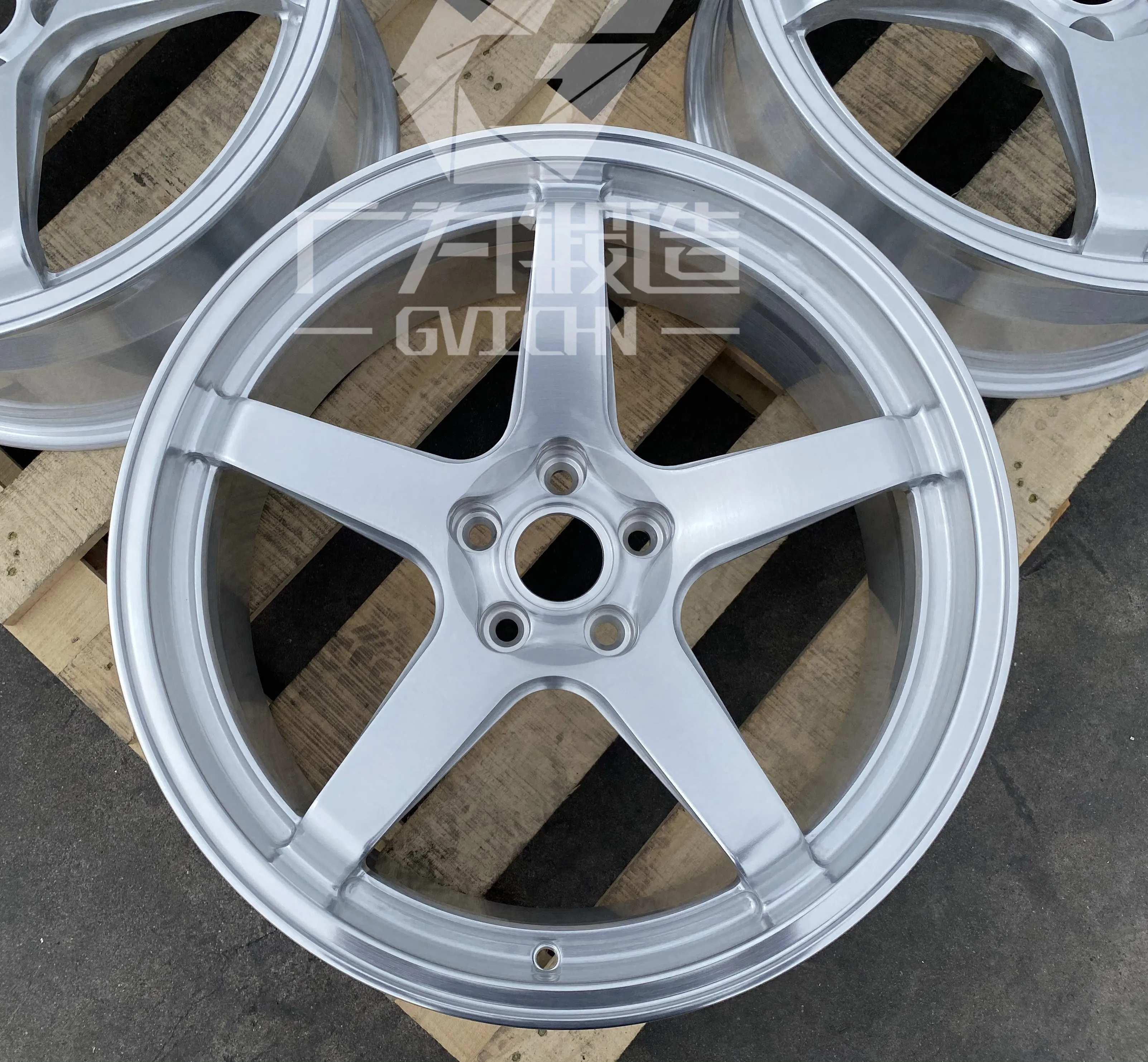 GVICHN brushed silver forged aluminum alloy wheel hub 17 18 19 20 21 22 23 24 25  inch high quality rims 5x112 5x114.3 5x120