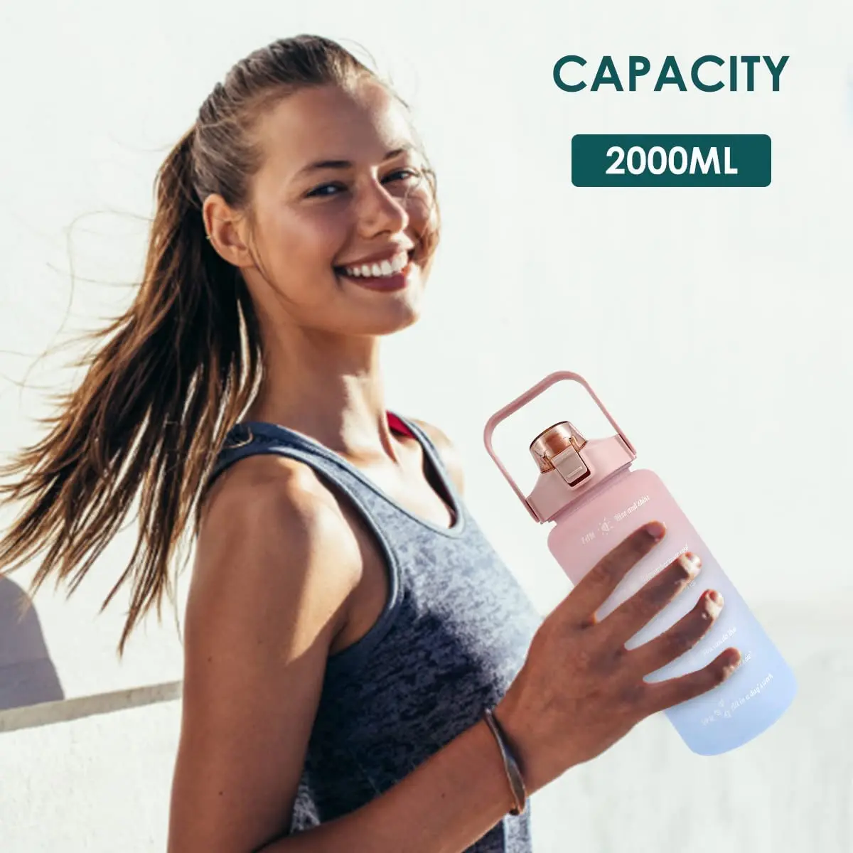 Sports Water Bottle Motivational Water Bottle For Male Female Set