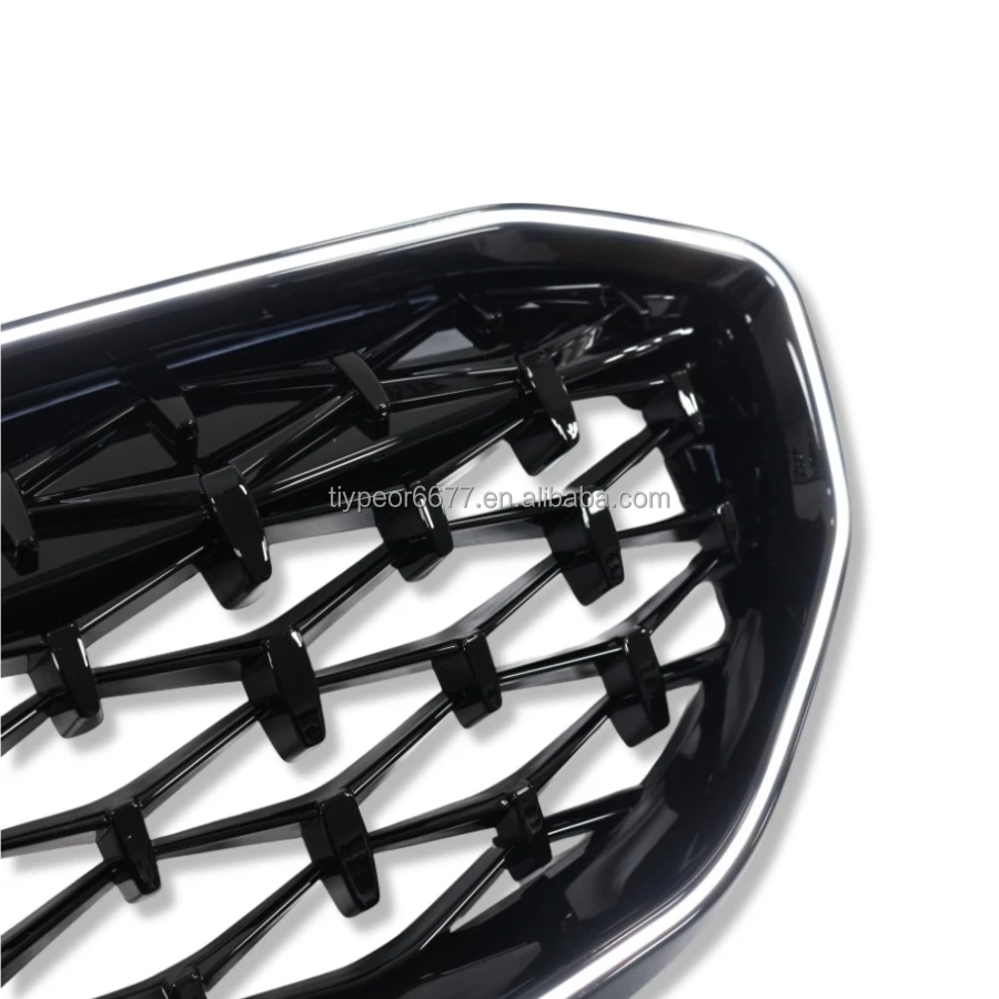 product tiypeor black front center star style car bumper kidney led light lamp grille grill for bmw 3 series g20 2019   2022 2020 2021-6