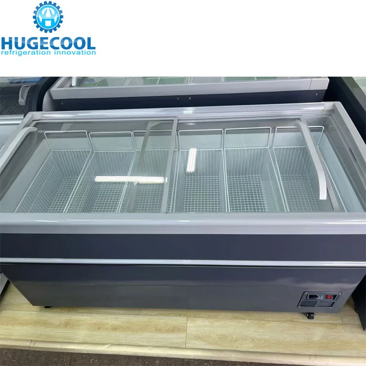Commercial Supermarket Open Display Refrigerator showcase Chest Freezer for Ice Cream