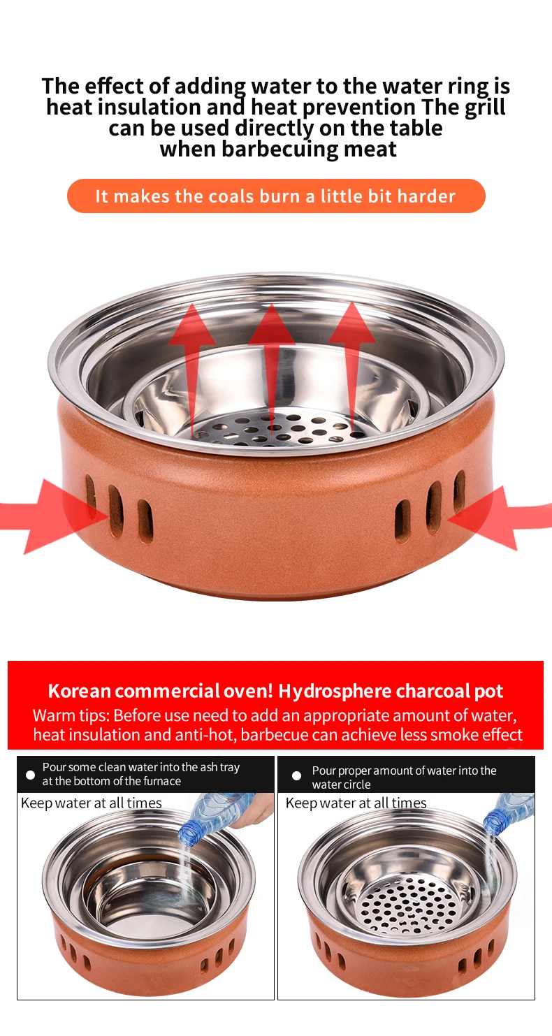 Japanese Barbeque Charcoal Grill Yakiniku Table Top Stove One Furnace