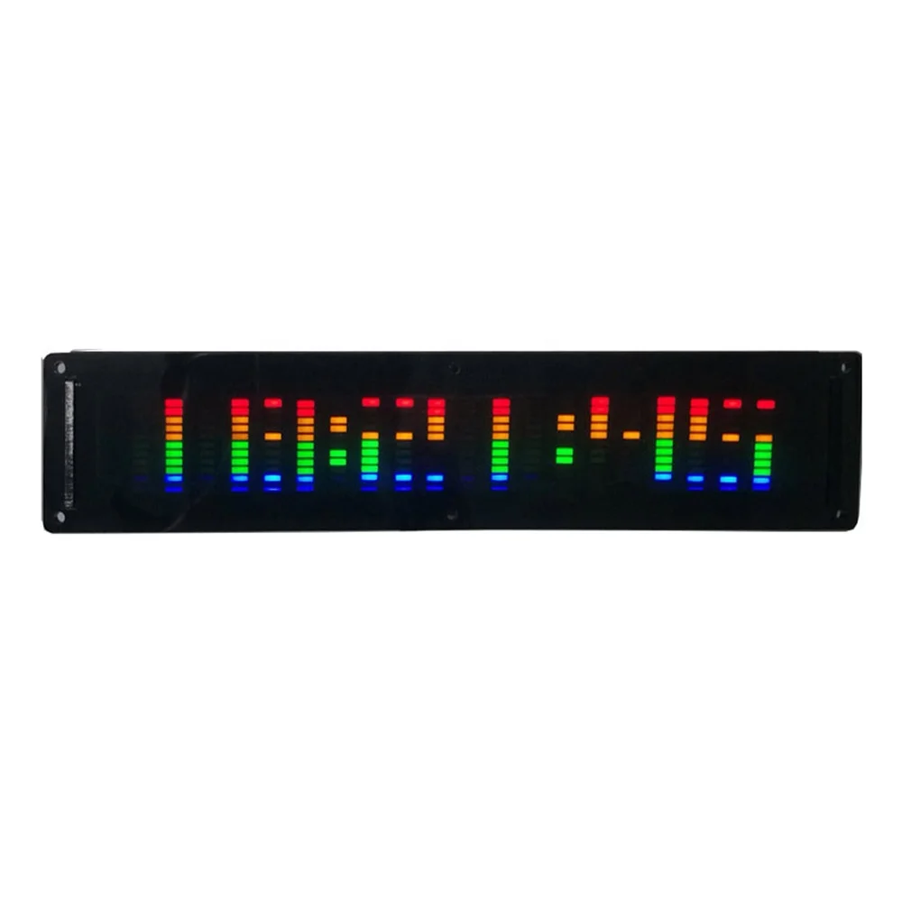 Taidacent LED Display Music Level Indicator 5-12V USB Spectrum Screen for Power Amplifier 20 paragraphs 10 Color 