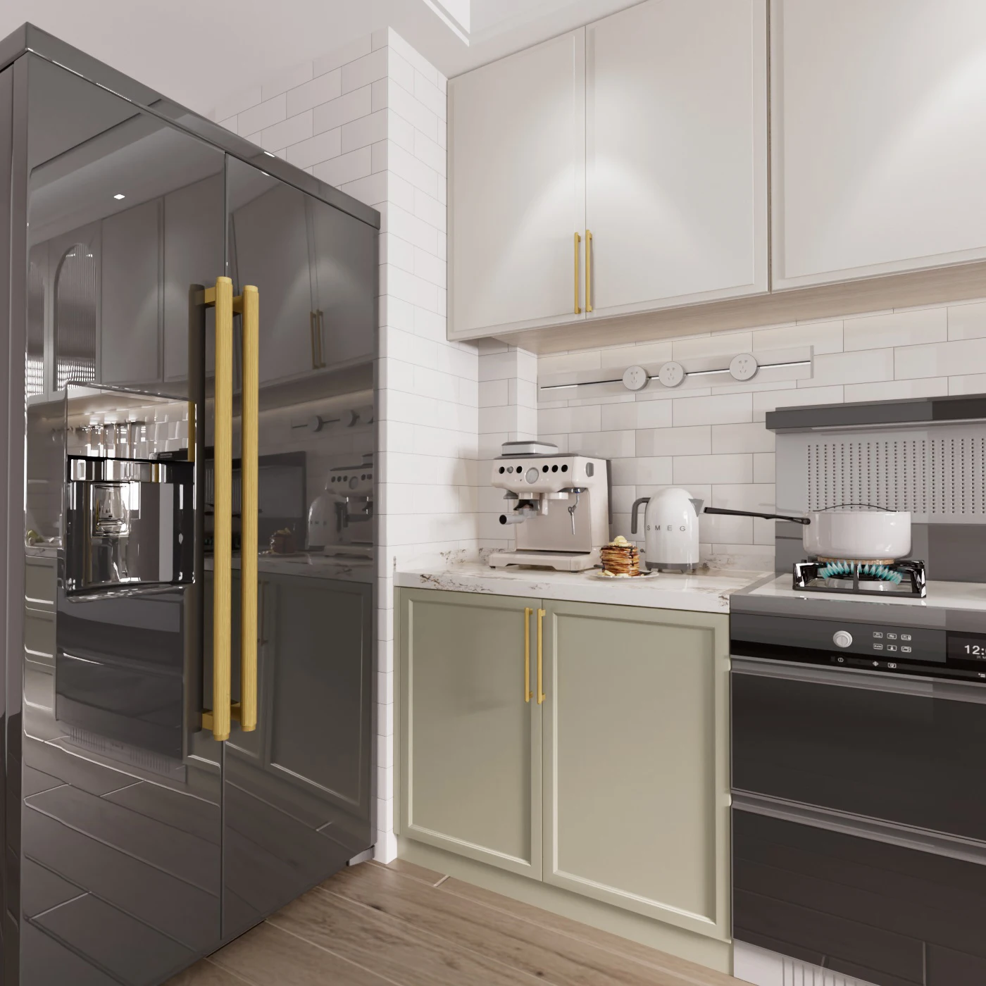 Maxery Customized Sizes Cabinet Handles and Pulls for Kitchen Equipment Doors Refrigerators Cabinet Doors