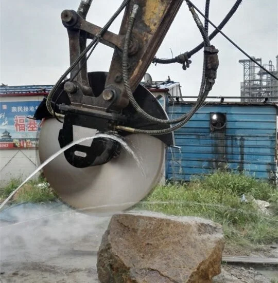 High Efficiency Excavator-Mounted Rock Cutting Machine Stone Machinery with Motor Core Components for Granite