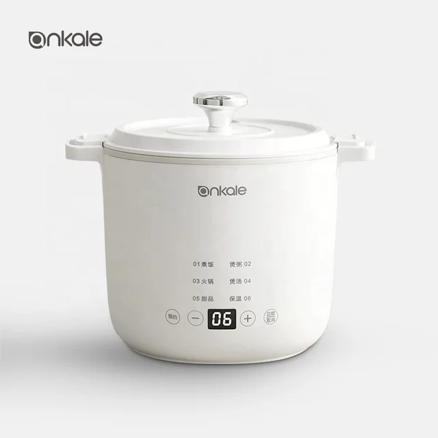 Small Capacity 1.5L Multifunction 600W Mini Micro-pressure Rice Cooker Food Grade White Ceramic Oil Electric Pressure Cookers