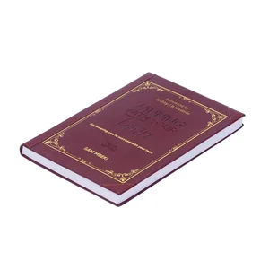 Custom Case Bound Hardcover Wedding Guest Book Notepad Gold Stamping Personalized Journal Notebook