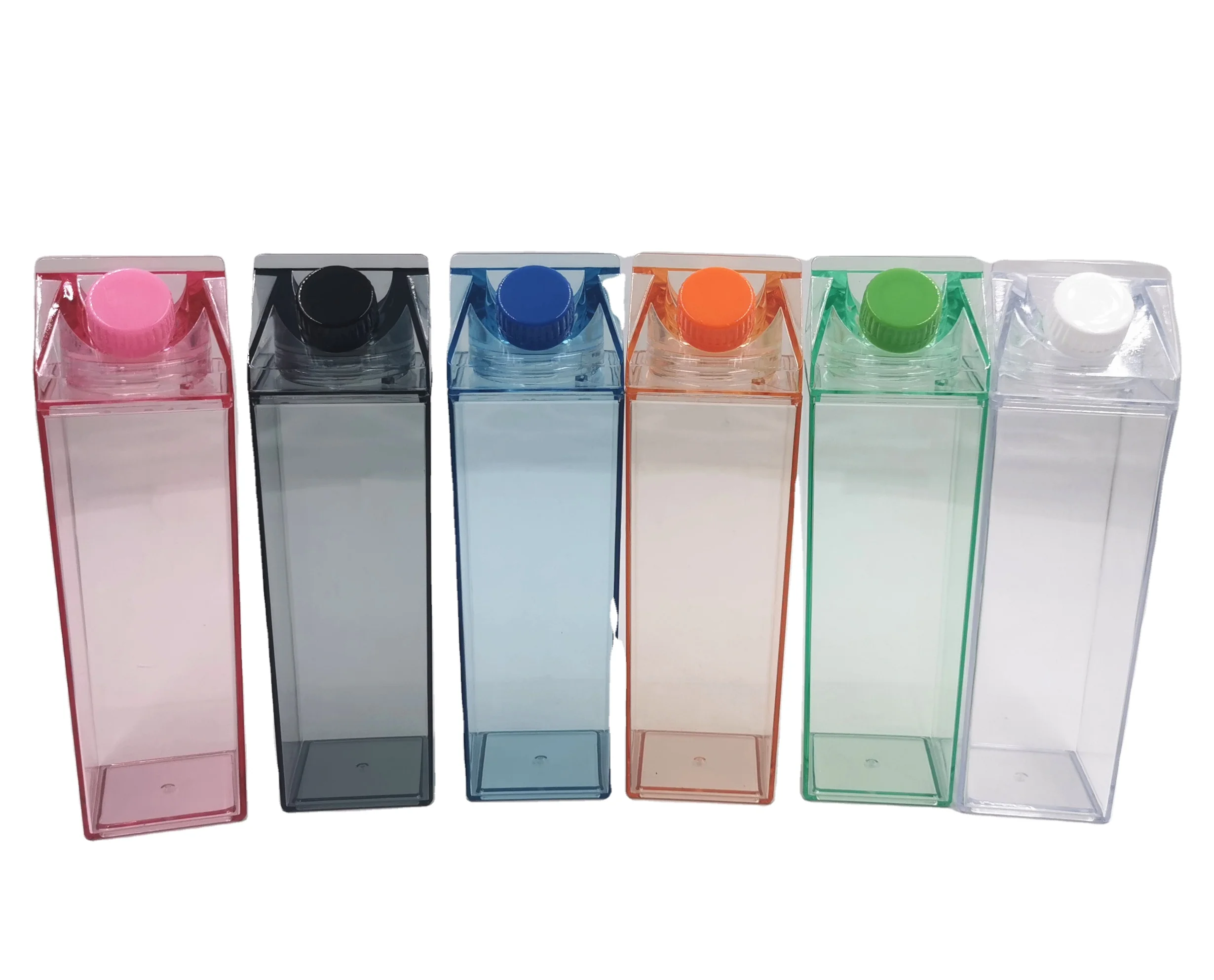 Tariff Reduction 90-day Window 500ml BPA Free Transparent Custom Portable Sports Square Milk Carton Plastic Water Bottles