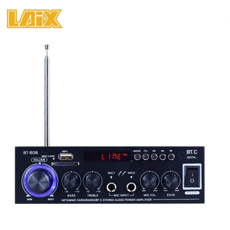Hifi Mini Blue--tooth Amplifier for Mp3 Player with 110V and 220V  Audio Stereo Power Blue--tooth Support 12V Car Amplifier