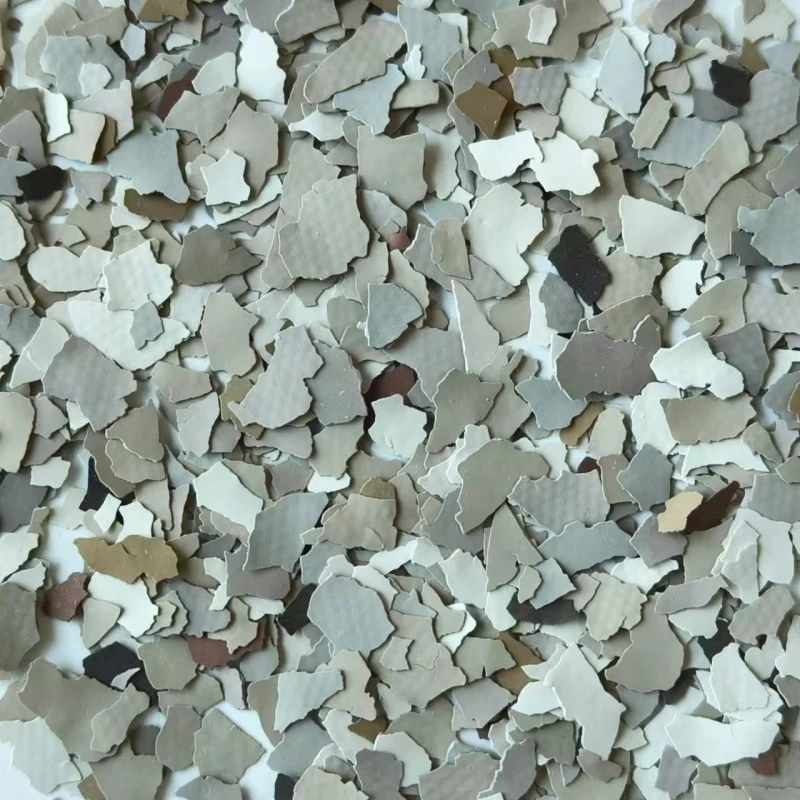 Free Sample 1/4 Inch (3-5mm) Epoxy Floor Flake Chips Biotite Garage Flooring Coatings Thin Hard Solid Color Vinyl Flake