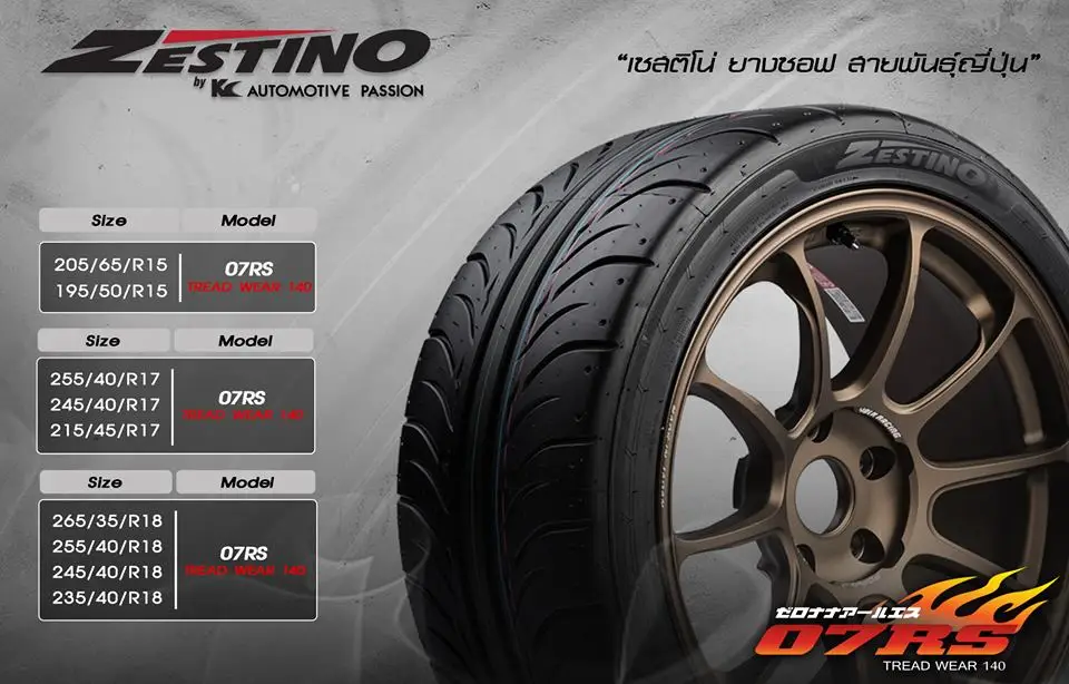 Zestino ACROVA 07A Semi Slick Racing Tire - UHP235/45ZR17, 245