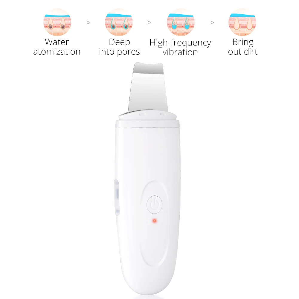 Handheld Professional Handheld Skin Scrubber Sound Wave Ion Device Lifting and Tightening