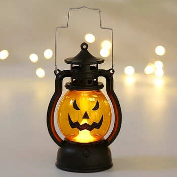 Portable Halloween Led Pumpkin lantern Child Carrying LED Pumpkin Light For Halloween Party