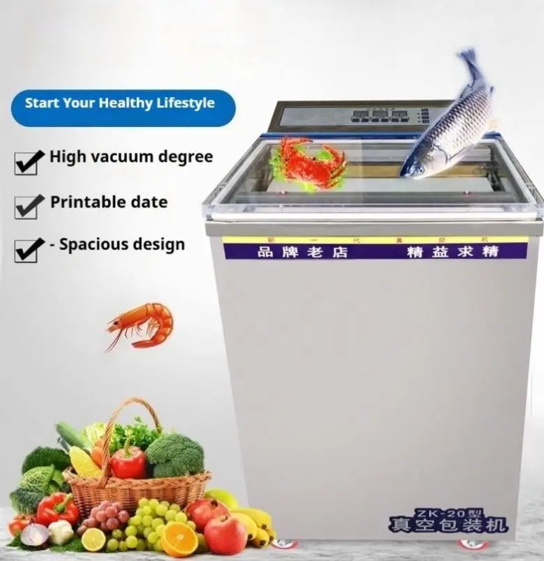 TEBAK Vacuum Food Sealers Commercial Home Automatic Large Tight Packing Machine Sealing Maker Compression