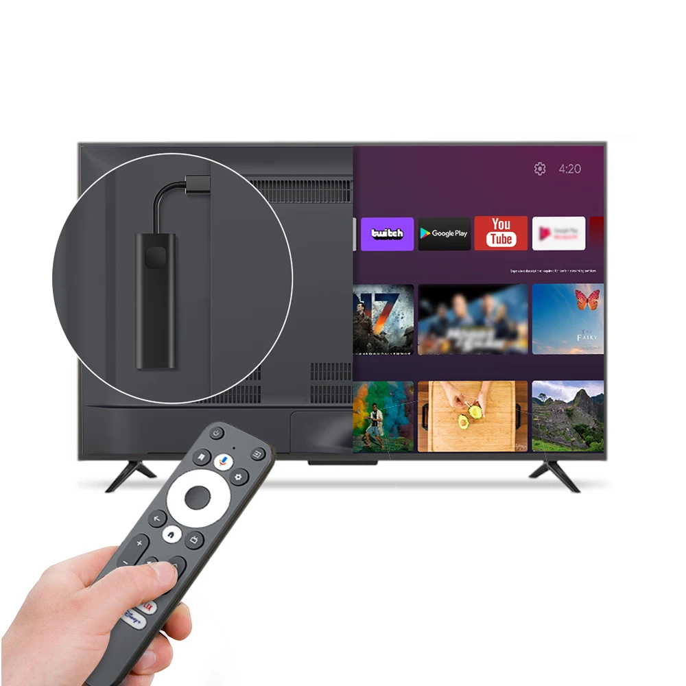 DCOLOR GD1 Factory Customizable Tvstick Amlogic S905y4 google Certified 2gb 16gb Android Tv Stick