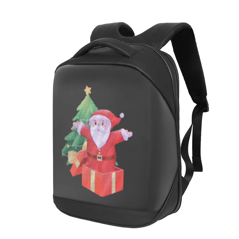 APP Control Turn signal Billboard Display Pix Waterproof Singing Digital Smart Advertising Screens Camping Backpack Led
